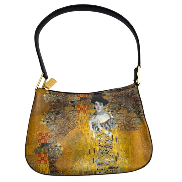 ICON Los Angeles Klimt Lady in Gold Leather Small Shoulder Bag - Picture 4 of 13